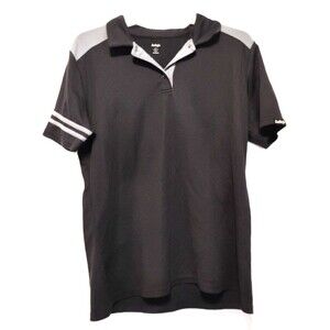 Arby’s restaurant Polo Shirt MENs L Black Uniform Work Crew Short Sleeve